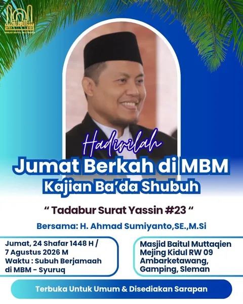 Poster Kajian Ba'da Shubuh: Tadabur Surat Yasin #23